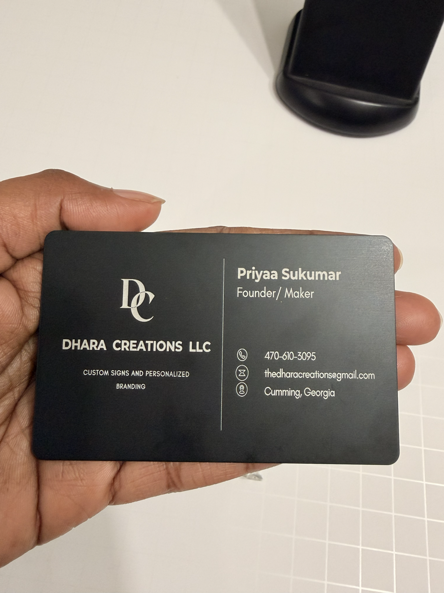 Custom Laser-Engraved Aluminum Business Cards