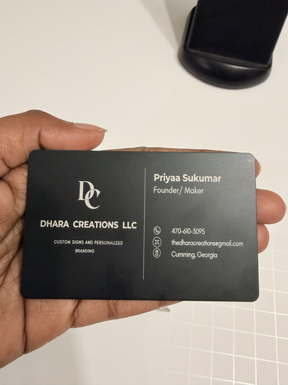 Custom Laser-Engraved Aluminum Business Cards