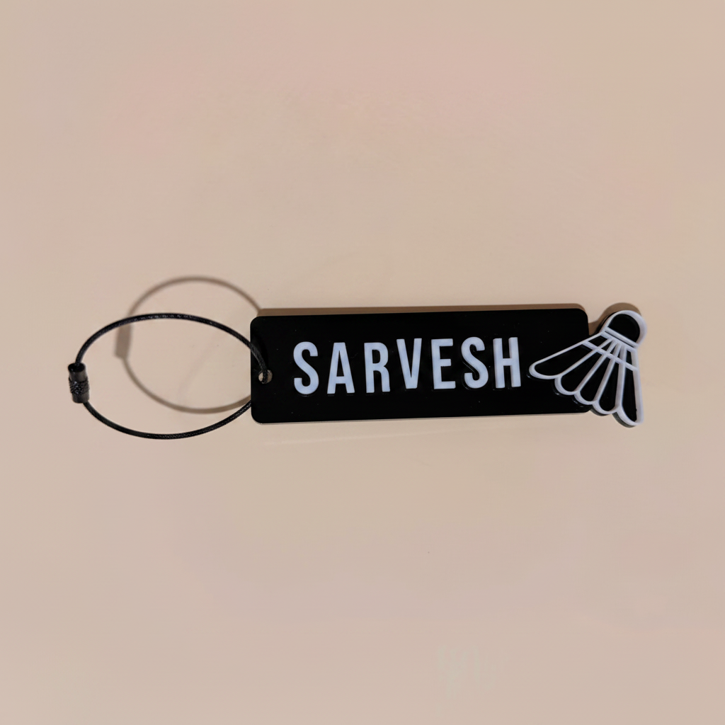 Bag Tag Cream Background