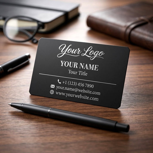 Custom Laser-Engraved Aluminum Business Cards