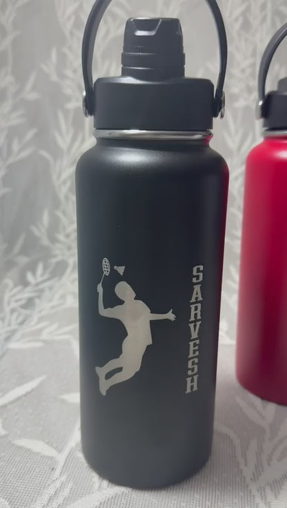 Personalized Water Bottle, Your Name Laser Engraved